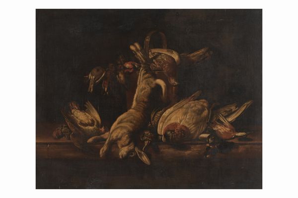 Scuola del XVIII secolo Natura morta con cacciagione  - Asta Dipinti Antichi - Associazione Nazionale - Case d'Asta italiane