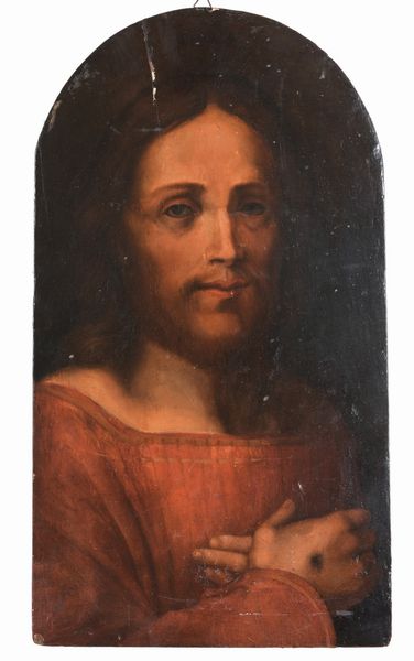 Andrea d’Agnolo detto Andrea del Sarto : Cristo Salvatore  - Asta Dipinti Antichi - Associazione Nazionale - Case d'Asta italiane