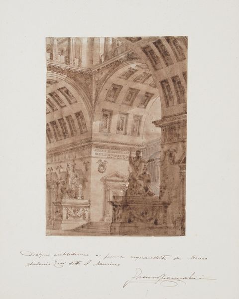 Mauro Antonio Tesi detto il Maurino : Vista di interno di chiesa  - Asta Dipinti Antichi - Associazione Nazionale - Case d'Asta italiane