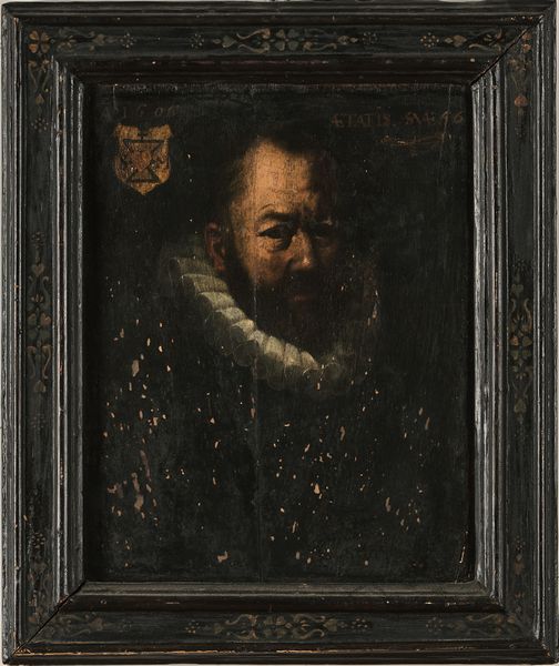 Scuola del XVII secolo Ritratto di gentiluomo con stemma  - Asta Dipinti Antichi - Associazione Nazionale - Case d'Asta italiane