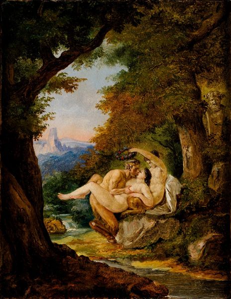 Natale Schiavoni : Ninfe e satiro  - Asta Dipinti Antichi - Associazione Nazionale - Case d'Asta italiane