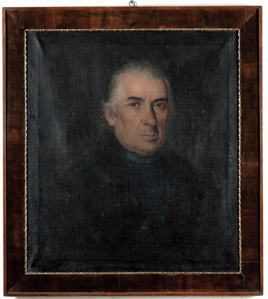Scuola del XVIII secolo Ritratto di sacerdote  - Asta Dipinti Antichi - Associazione Nazionale - Case d'Asta italiane