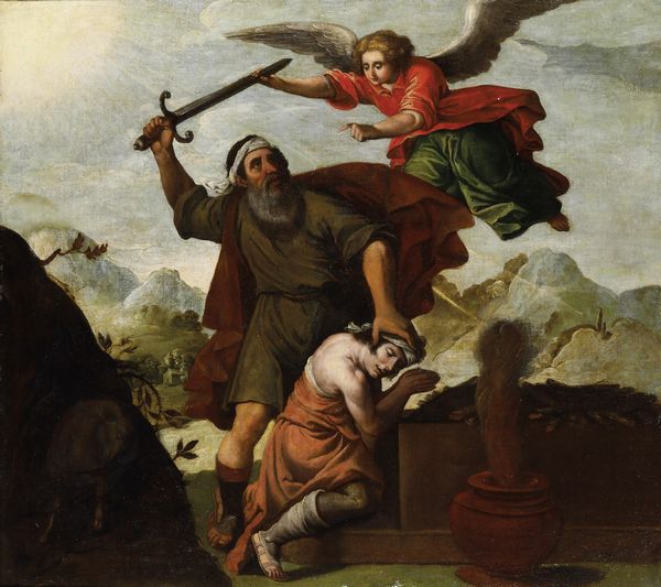 Scuola del XVII secolo Il Sacrificio di Isacco  - Asta Dipinti Antichi - Associazione Nazionale - Case d'Asta italiane