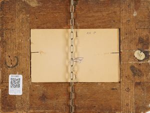 Anonimo del XVIII secolo Paesaggio con casolari  - Asta Dipinti Antichi - Associazione Nazionale - Case d'Asta italiane