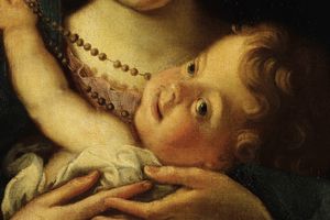 Scuola del XVIII secolo Madonna con bambino  - Asta Dipinti Antichi - Associazione Nazionale - Case d'Asta italiane