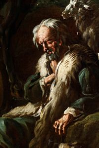 Philipp Peter Roos detto Rosa Da Tivoli : Paesaggio con pastori e armenti  - Asta Dipinti Antichi - Associazione Nazionale - Case d'Asta italiane