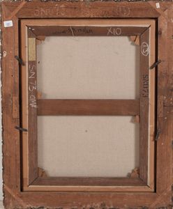 Scuola del XVIII secolo Ritratto di gentiluomo nello studio  - Asta Dipinti Antichi - Associazione Nazionale - Case d'Asta italiane