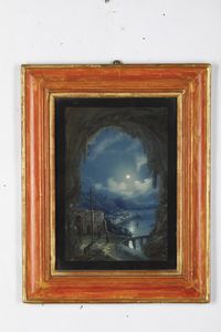 Scuola del XIX secolo Vedute di citt del sud Italia  - Asta Dipinti Antichi - Associazione Nazionale - Case d'Asta italiane