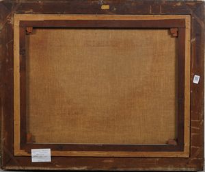 Pittore del XIX secolo Paesaggio con figure e armenti  - Asta Dipinti Antichi - Associazione Nazionale - Case d'Asta italiane