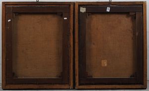 Scuola del XVIII/XIX secolo Paesaggi con figure e architetture  - Asta Dipinti Antichi - Associazione Nazionale - Case d'Asta italiane