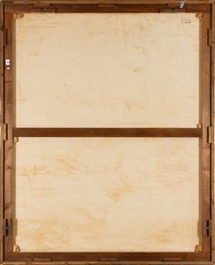 Scuola del XIX secolo Paesaggio fluviale con pastori e uomo a cavallo  - Asta Dipinti Antichi - Associazione Nazionale - Case d'Asta italiane