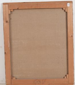 Scuola del XIX secolo Natura morta con vaso fiori, frutta e pappagallino  - Asta Dipinti Antichi - Associazione Nazionale - Case d'Asta italiane