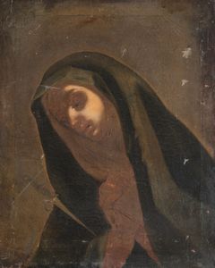 Scuola del XVIII/XIX secolo Madonna Addolorata  - Asta Dipinti Antichi - Associazione Nazionale - Case d'Asta italiane