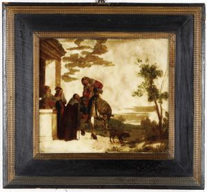 Scuola fiamminga del XVII secolo Scene di genere  - Asta Dipinti Antichi - Associazione Nazionale - Case d'Asta italiane