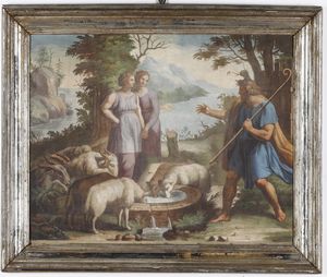 Raffaello Sanzio - Giacobbe e Rachele al pozzo