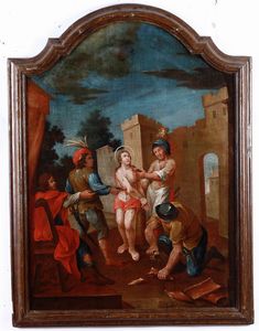 Scuola del XVIII secolo Martirio di una Santa  - Asta Dipinti Antichi - Associazione Nazionale - Case d'Asta italiane
