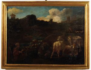 Philipp Peter Roos detto Rosa Da Tivoli - Pastori con armenti