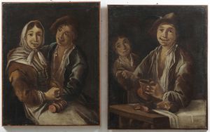 Giacomo Francesco Cipper detto il Todeschini - Scene di genere con pitocchi