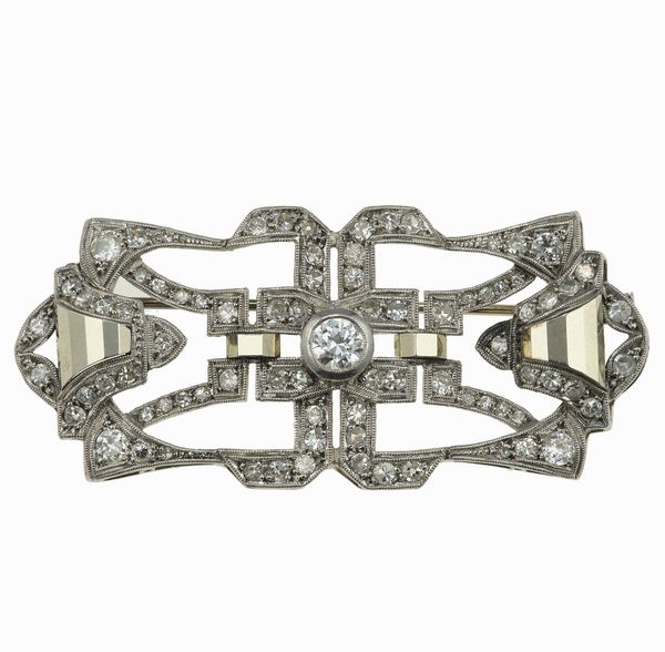Spilla con diamanti  - Asta Gioielli - Associazione Nazionale - Case d'Asta italiane