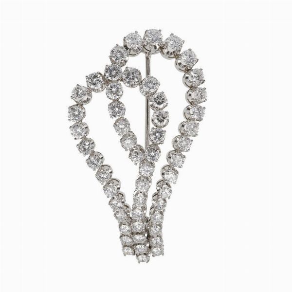 Spilla con diamanti taglio brillante  - Asta Gioielli - Associazione Nazionale - Case d'Asta italiane