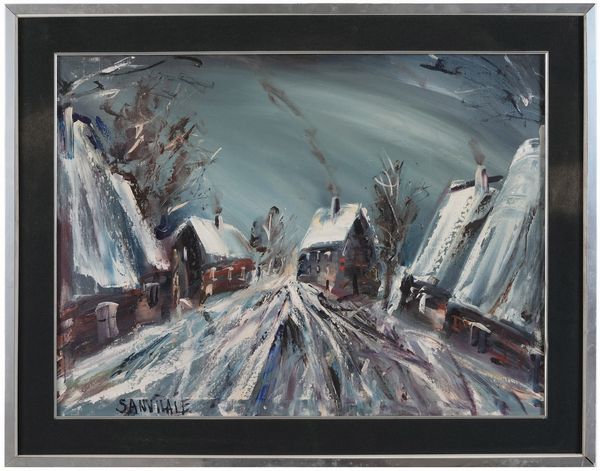 Alberto Sanvitale : Nevicata  - Asta Dipinti del XIX-XX Secolo - Associazione Nazionale - Case d'Asta italiane