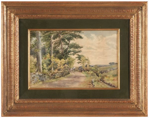 R. Meadows (XIX-XX secolo) Paesaggio con cavalli  - Asta Dipinti del XIX-XX Secolo - Associazione Nazionale - Case d'Asta italiane