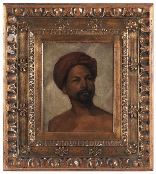 Anonimo Ritratto di uomo mediorentale  - Asta Dipinti del XIX-XX Secolo - Associazione Nazionale - Case d'Asta italiane