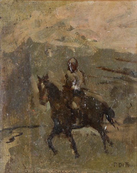 Pietro de Francisco : Cavaliere solitario  - Asta Dipinti del XIX-XX Secolo - Associazione Nazionale - Case d'Asta italiane