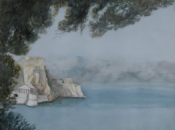 Anonimo Paesaggio costiero con rovine  - Asta Dipinti del XIX-XX Secolo - Associazione Nazionale - Case d'Asta italiane