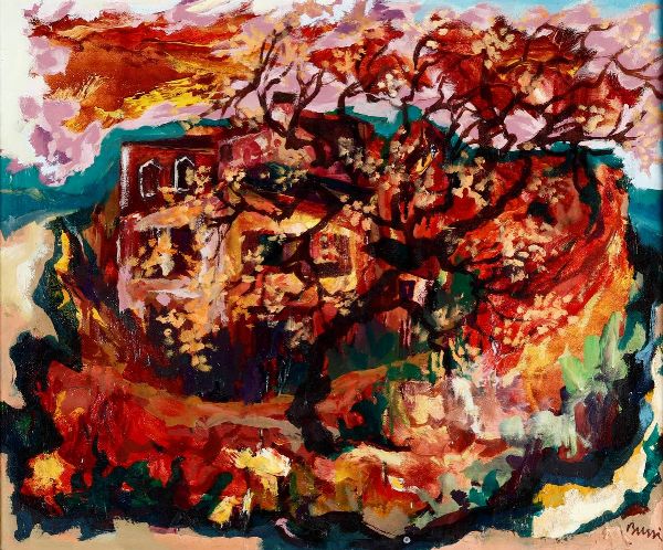 Renato Bussi : Campagna italiana  - Asta Dipinti del XIX-XX Secolo - Associazione Nazionale - Case d'Asta italiane