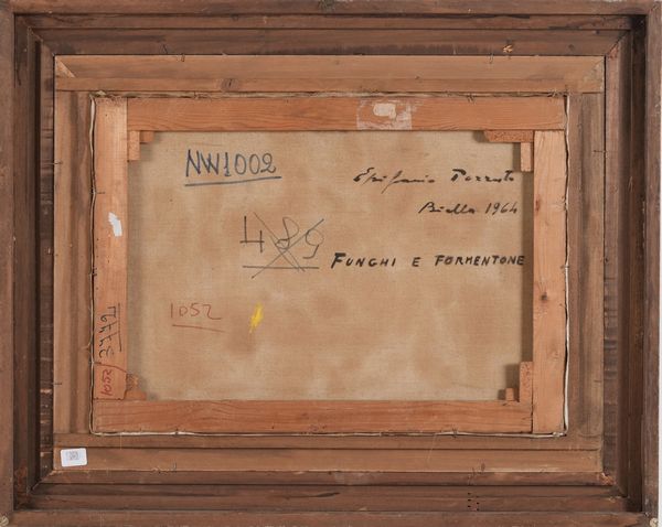 Epifanio Pozzato : Funghi e formentone, 1964  - Asta Dipinti del XIX-XX Secolo - Associazione Nazionale - Case d'Asta italiane
