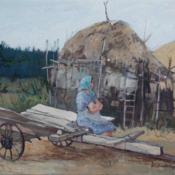 Luigi Poletti (XX secolo) Dopo una giornata di lavoro nei campi  - Asta Dipinti del XIX-XX Secolo - Associazione Nazionale - Case d'Asta italiane