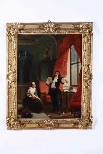 Annibale Gatti : Moliere declama i versi  - Asta Dipinti del XIX-XX Secolo - Associazione Nazionale - Case d'Asta italiane