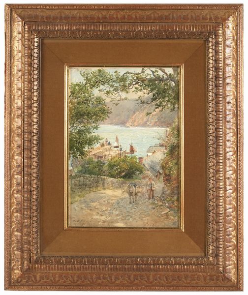 Fritz Althaus : Paesaggio costiero con molo  - Asta Dipinti del XIX-XX Secolo - Associazione Nazionale - Case d'Asta italiane