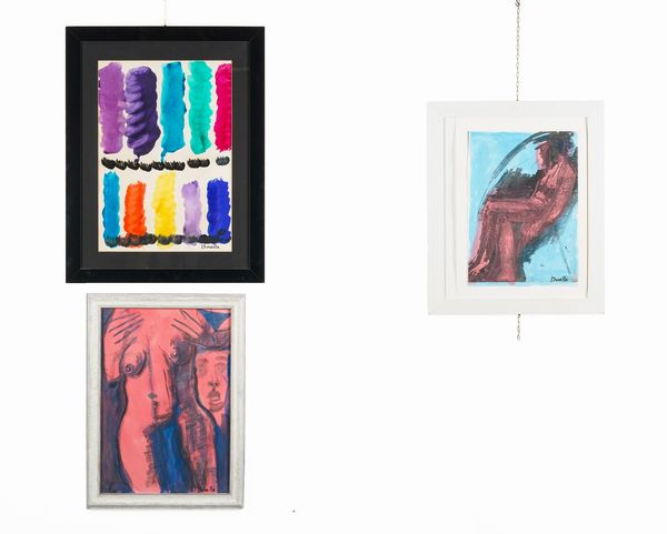 ROCCO BORELLA : lotto di tre dipinti  - Asta Dipinti del XIX-XX Secolo - Associazione Nazionale - Case d'Asta italiane