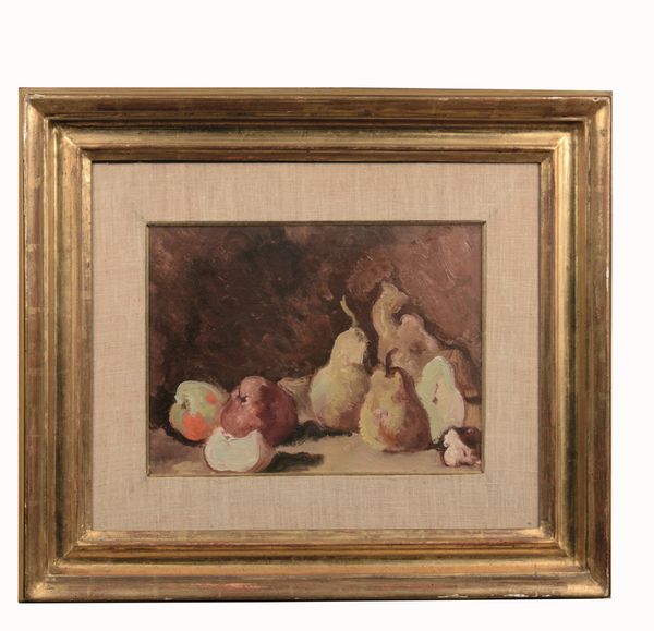 Felice Carena : Natura morta con pere  - Asta Dipinti del XIX-XX Secolo - Associazione Nazionale - Case d'Asta italiane