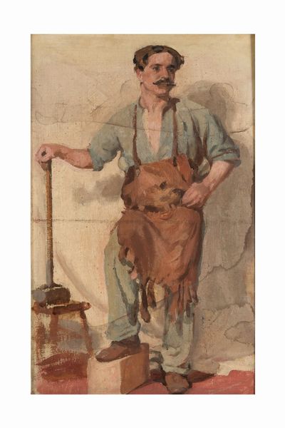 Anonimo del XIX-XX secolo Fabbro  - Asta Dipinti del XIX-XX Secolo - Associazione Nazionale - Case d'Asta italiane