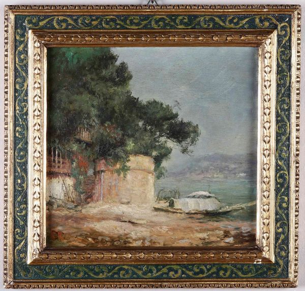 Artista del XX secolo Scorcio di costiera  - Asta Dipinti del XIX-XX Secolo - Associazione Nazionale - Case d'Asta italiane
