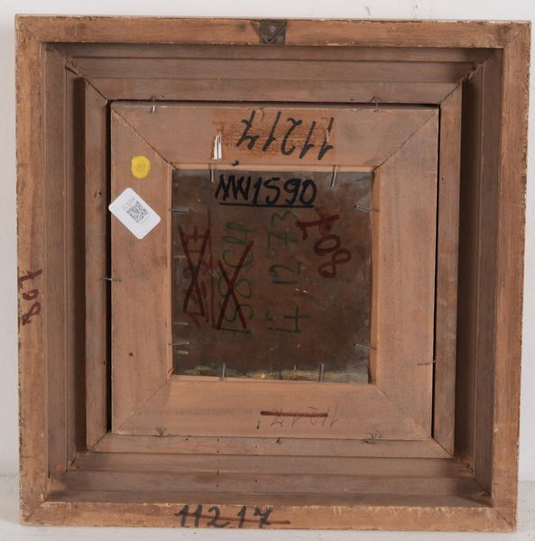 Anonimo del XIX-XX secolo Barca e gondola nella laguna veneziana  - Asta Dipinti del XIX-XX Secolo - Associazione Nazionale - Case d'Asta italiane