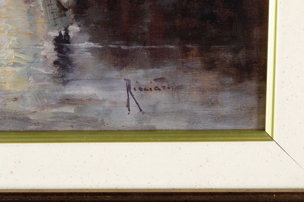 Oscar Ricciardi : Scorcio di Napoli (?)  - Asta Dipinti del XIX-XX Secolo - Associazione Nazionale - Case d'Asta italiane