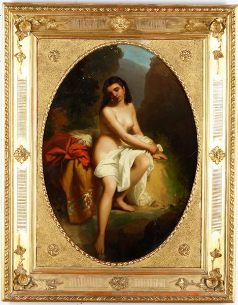 Francesco Semino : Figura femminile al bagno  - Asta Dipinti del XIX-XX Secolo - Associazione Nazionale - Case d'Asta italiane