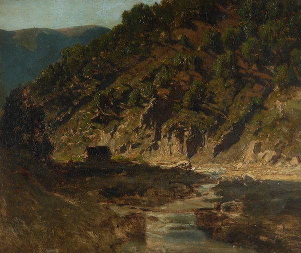 ALBERTO PASINI : Paesaggio  - Asta Dipinti del XIX-XX Secolo - Associazione Nazionale - Case d'Asta italiane