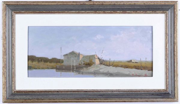 Lotto di 6 dipinti di cui 3 dello stesso autore e altri 3 diversi  - Asta Dipinti del XIX-XX Secolo - Associazione Nazionale - Case d'Asta italiane