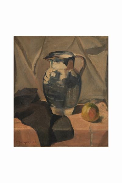 Firmato C. Jaquemont Natura morta con brocca  - Asta Dipinti del XIX-XX Secolo - Associazione Nazionale - Case d'Asta italiane
