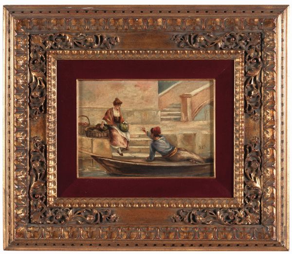 Anonimo del XIX-XX secolo Scena veneziana  - Asta Dipinti del XIX-XX Secolo - Associazione Nazionale - Case d'Asta italiane