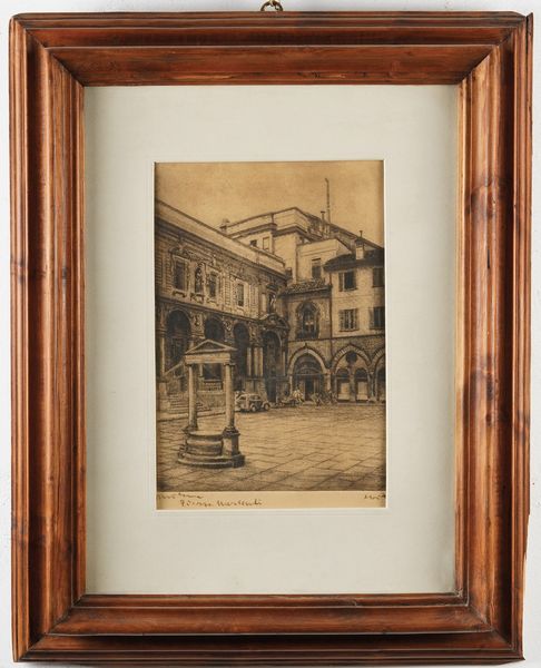 Litografia raffigurante Piazza Mercanti a Milano  - Asta Dipinti del XIX-XX Secolo - Associazione Nazionale - Case d'Asta italiane