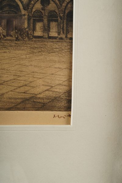 Litografia raffigurante Piazza Mercanti a Milano  - Asta Dipinti del XIX-XX Secolo - Associazione Nazionale - Case d'Asta italiane