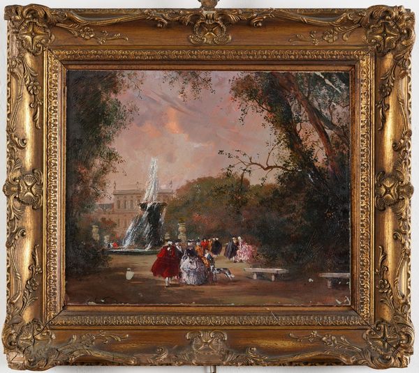 Aurelio Craffonara : Veduta con figure  - Asta Dipinti del XIX-XX Secolo - Associazione Nazionale - Case d'Asta italiane