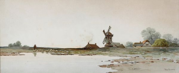 Albert Edward Bowers (attivo tra il 1875 e il 1892) Vedute di campagne olandesi  - Asta Dipinti del XIX-XX Secolo - Associazione Nazionale - Case d'Asta italiane