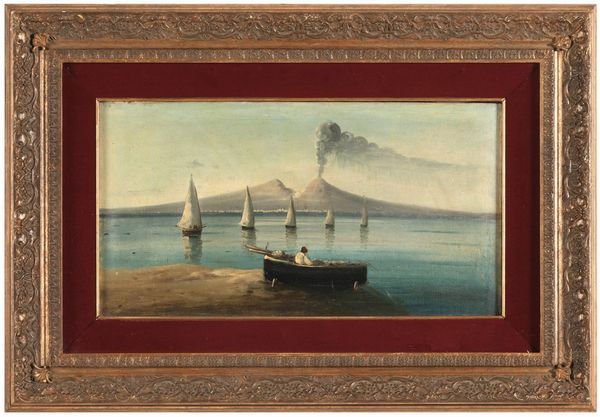 Anonimo del XIX-XX secolo Baia di Napoli  - Asta Dipinti del XIX-XX Secolo - Associazione Nazionale - Case d'Asta italiane